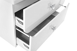 Водолей Мебель для ванной "Арнелла 80" белая, ящики – фотография-4